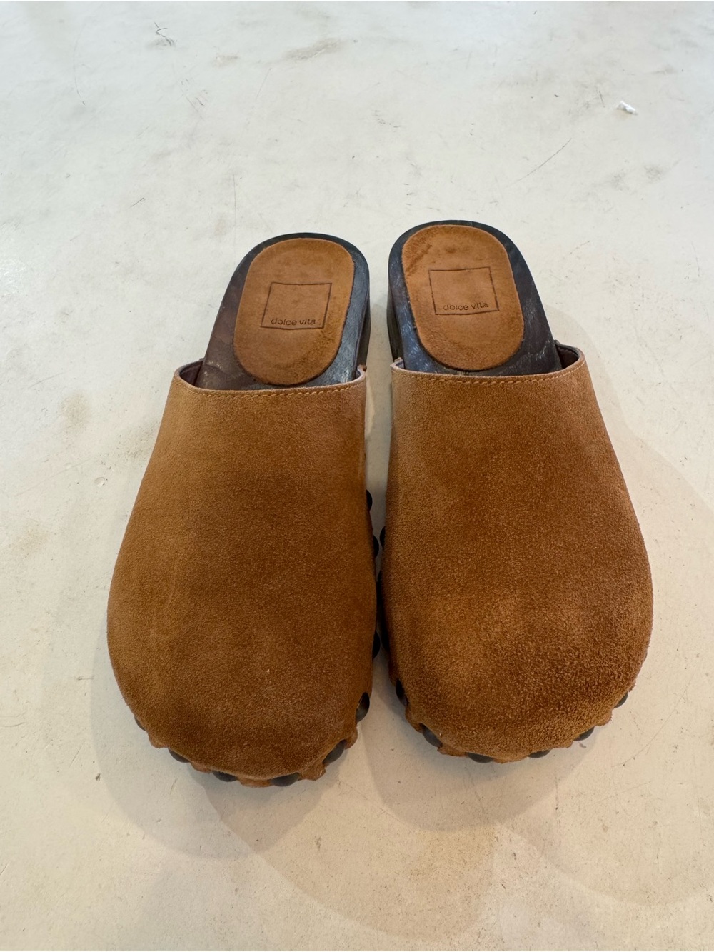 Dolce Vita Brown Suede Slide Clogs
